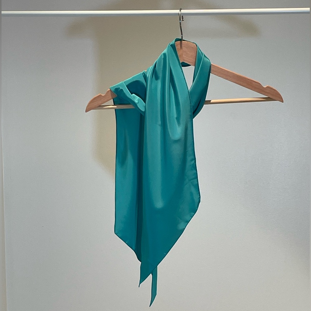 Teal Silk Scarf